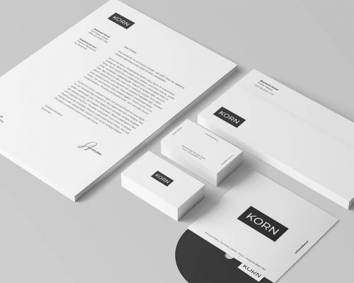 Mockup Geschäftsunterlagen Korn